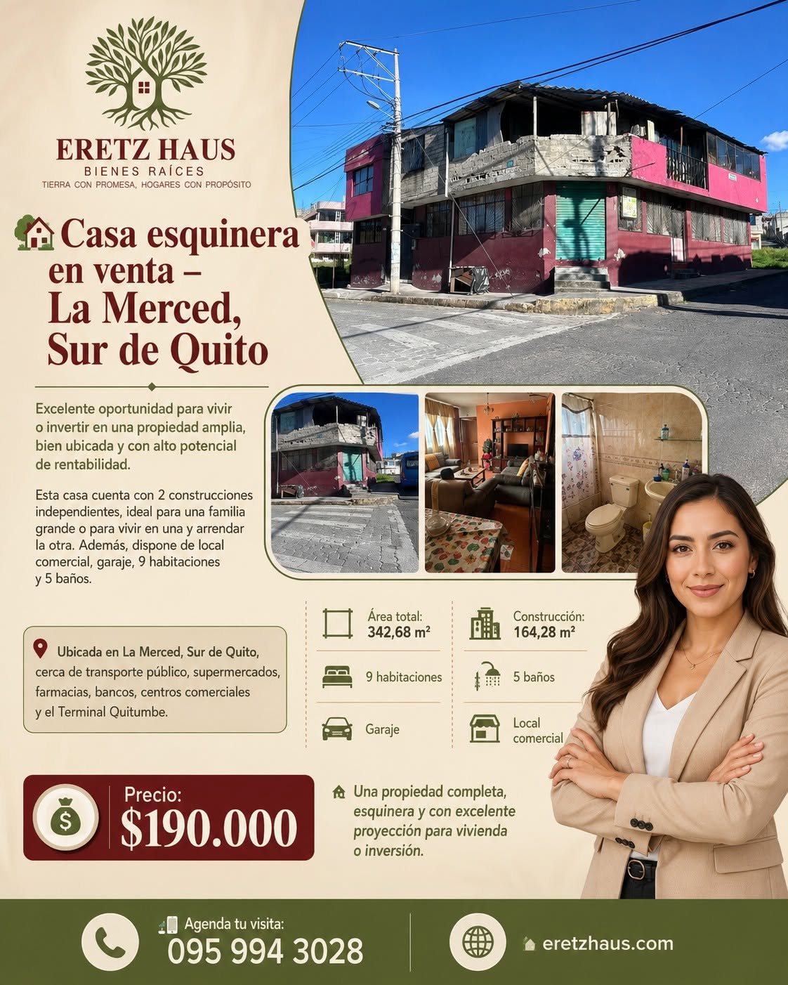 ¡CASA ESQUINERA EN VENTA! 🏡 – La Merced, Sur de Quito 📍